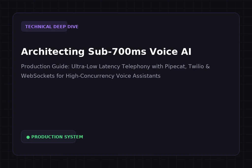 Architecting Sub-700ms Real-Time Voice AI Agents with Pipecat and Twilio